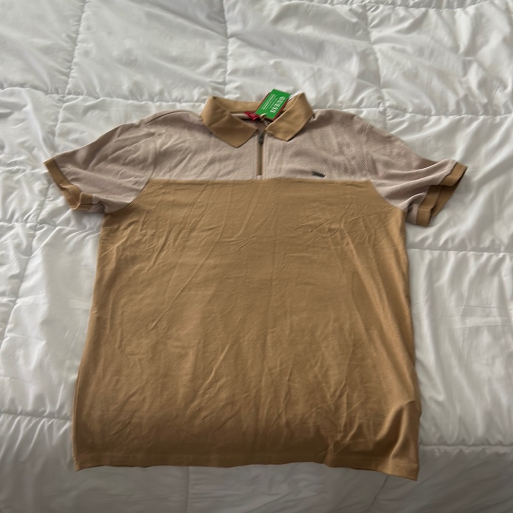 GUESS Beige/Tan/Grey Dress shirt